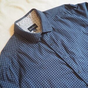 Robert Graham Shirt Men Sz L Classic Fit Geometric Flip Cuff Preppy Casual